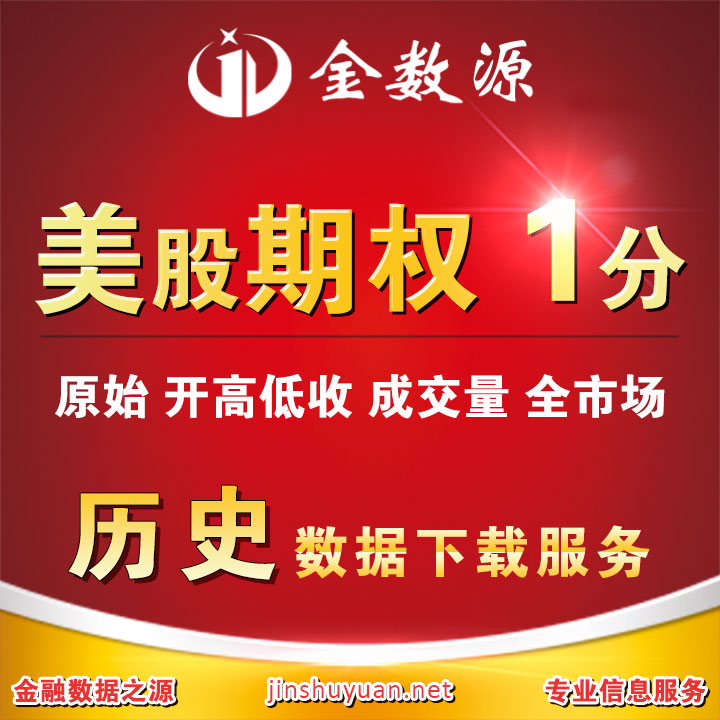 美股期权1分钟K线历史数据